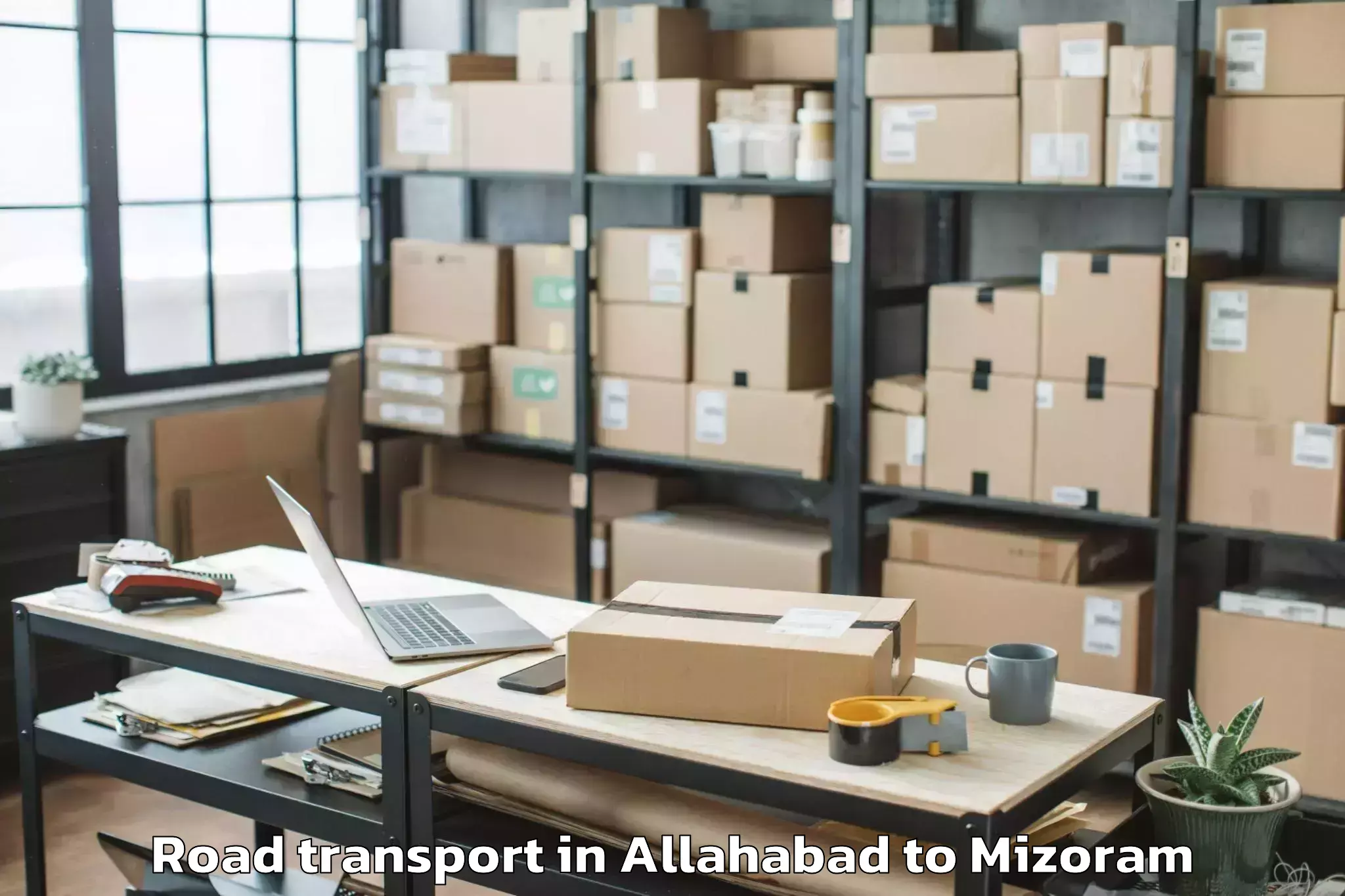 Book Allahabad to Lunglei Road Transport Online